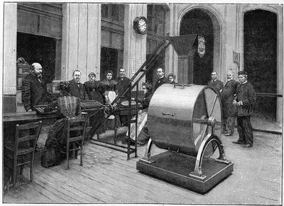 Salongen för Credit Foncier 1898. av French School