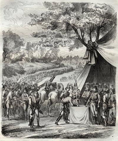 Slutet på Vendeekriget - Hoche undertecknar ett fördrag med bretonerna - Revolution francaise - La pacification de la Vendee - Accords de la Mabilais, 20 april 1795 - underteckna mellan generalen Hoche och kockarnas chouans - Undertecknande av fördraget om av French School