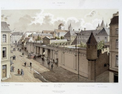 Ingången till Palais 1770 - i "Paris genom tiderna: templet och rue Royale", sent 1800-tal av French School