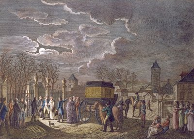 Utbytet den 26 december 1795 av Madame Royale i Basel mot 6 franska fångar tillfångatagna av österrikarna av French School