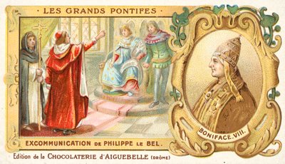 Exkommunikationen av Filip IV av Frankrike av påven Bonifatius VIII av French School