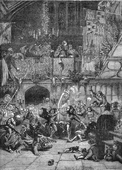 Dårarnas (eller de oskyldigas högtid) som ägde rum fram till 1600-talet var för att fira åsnan som förde Jesus till Jerusalem, det var tillfället för galenskap av alla slag. Gravyr i ”Prostitutionens och utsvävningens historia av French School