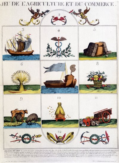 Spelet jordbruk och handel. av French School