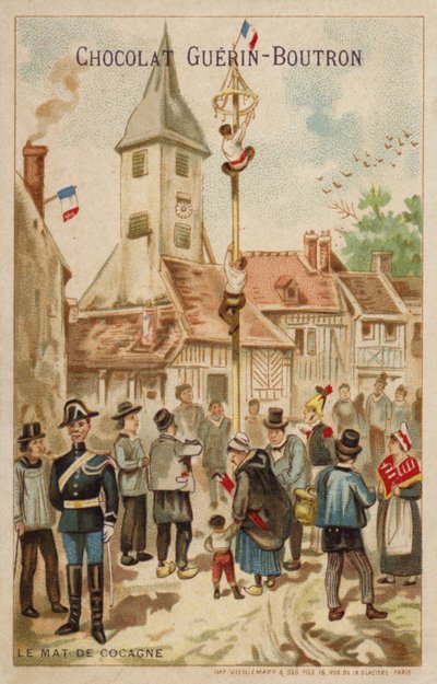 Den feta stolpen (chromolitho) av French School