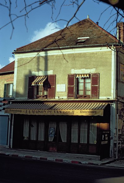 Huset där Vincent van Gogh (1853-90) bodde 1890 av French School