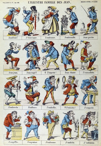 Den berömda familjen av John - bild av Epinal, Pellerin av French School