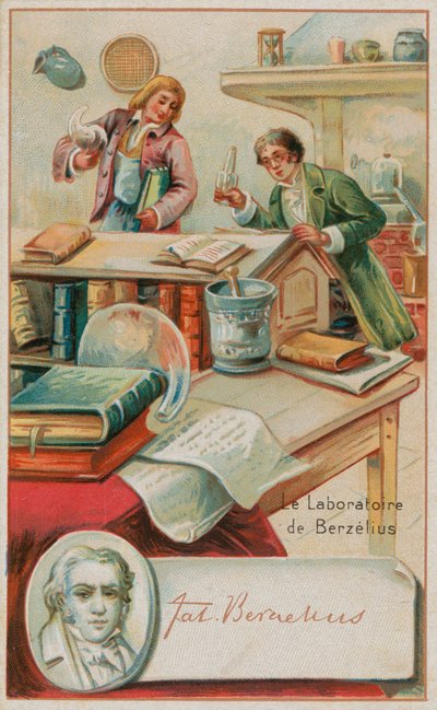 Den schweiziske kemisten Jons Jacob Berzelius laboratorium av French School
