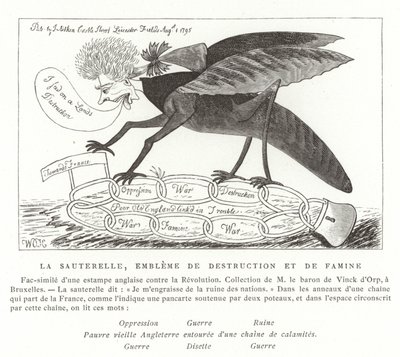 Gräshoppan, förstörelsens och svältens emblem av French School