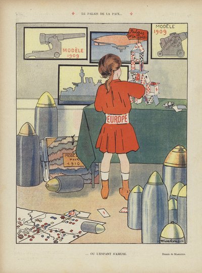 Fredens palats. Illustration för Le Rire (färg litho) av French School