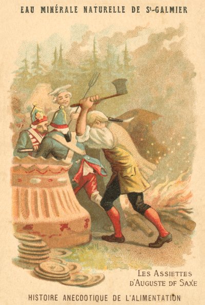 Plåtarna i Augusti av Sachsen (chromolitho) av French School