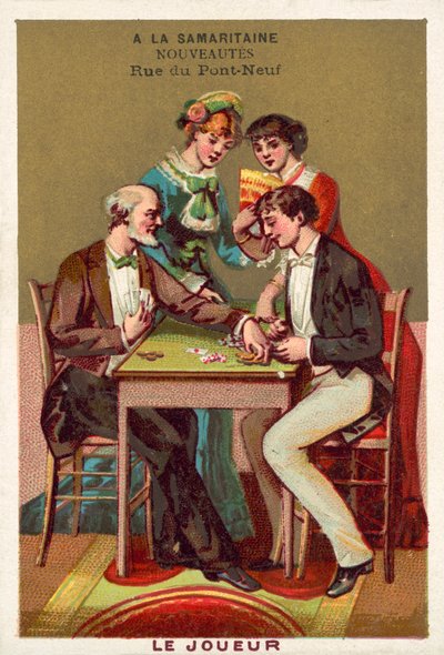 Spelaren (chromolitho) av French School
