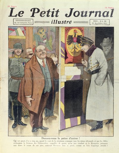 Den tyske kronprinsen William Hohenzollerns (1885-1951) möjliga återkomst till Tyskland från Le Petit Journal, 25 november 1923 av French School