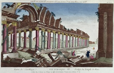 Resterna av Mars tempel bland ruinerna av Kartago av French School