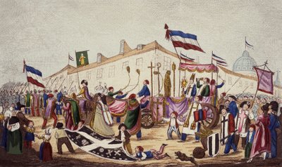 Resterna av vidskepelsen släpade till konventet, november 1793 av French School