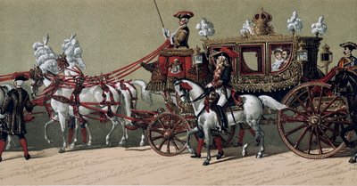Den kungliga kortegen vid äktenskapet mellan kung Alfonso XII av Spanien (1857-1885) och Marie Christine de Teschen (1858-1929) 1879 (målning) av French School