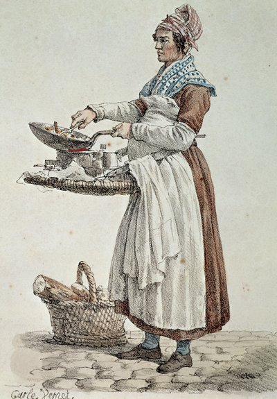 Korvförsäljaren, tryck, Frankrike av French School