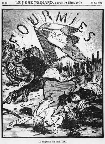 Skjutningen av Fourmies, illustration från Le Pere Peinard, 2 maj 1897 av French School