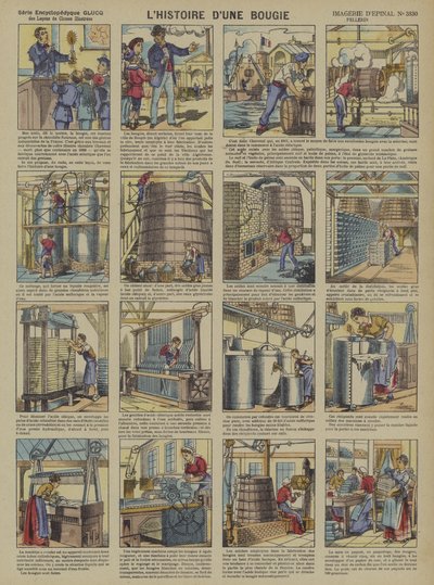 Berättelsen om ett ljus (färg litho) av French School