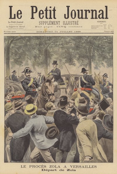 Rättegången mot Emile Zola i Versailles av French School