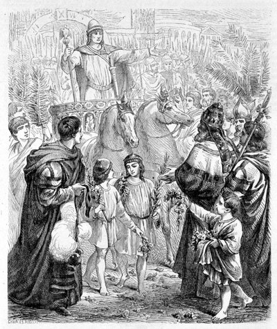 Konstantins triumf (romersk kejsare) - i "History of the Popes"" av French School