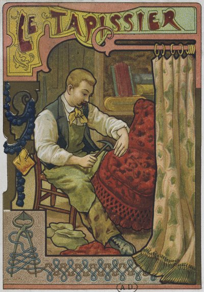 Tapetseraren, ca 1900 av French School