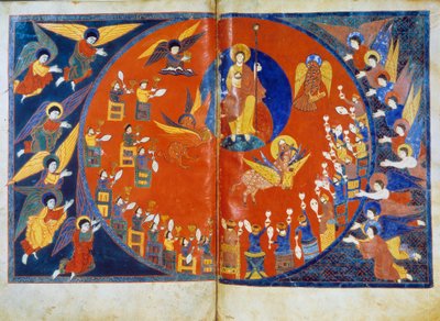 Visionen om Saint John Miniature härrör från kommentarerna till "Apokalypsen enligt Saint John" skriven 775 av munken Beatus av Liebana av French School