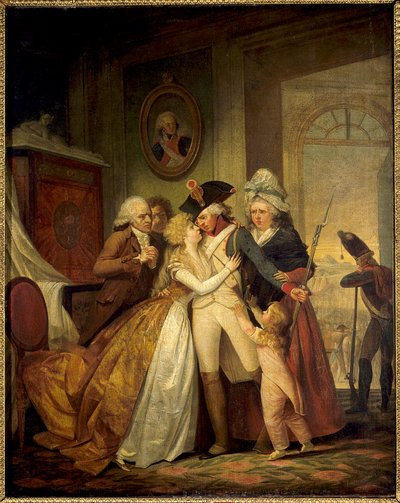 Volontären åker till armén. franska revolutionen av French School