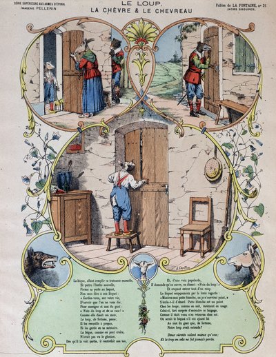 Vargen, geten och geten - Fables de La Fontaine en images d