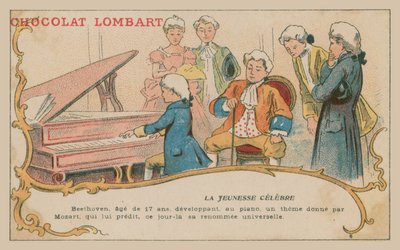 Den unge Beethoven vid pianot av French School