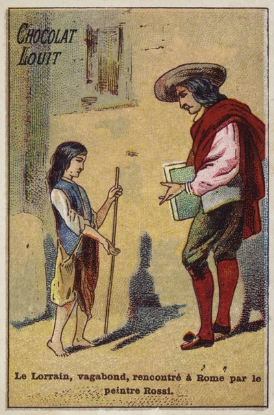 Den unge vagabonden Claude Lorrain möts i Rom av målaren Rossi av French School