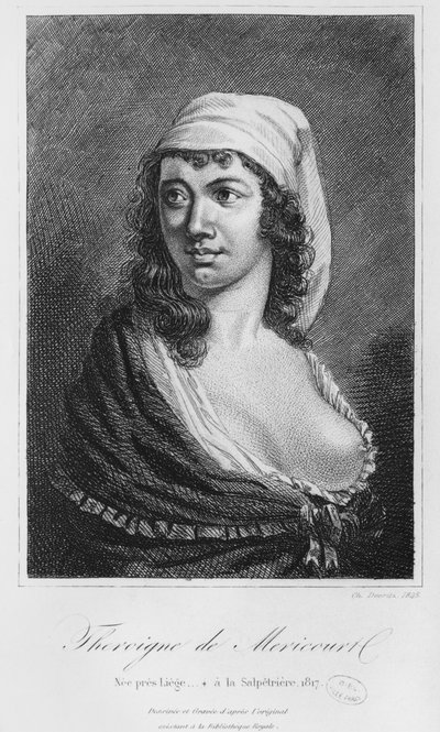 Theroigne de Mericourt, graverad av Charles Devrits (1800-talet) 1845 av French School