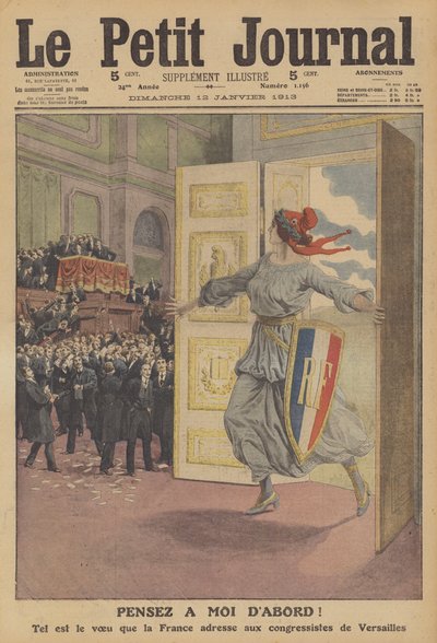 Tänk på mig först! (färg litho) av French School