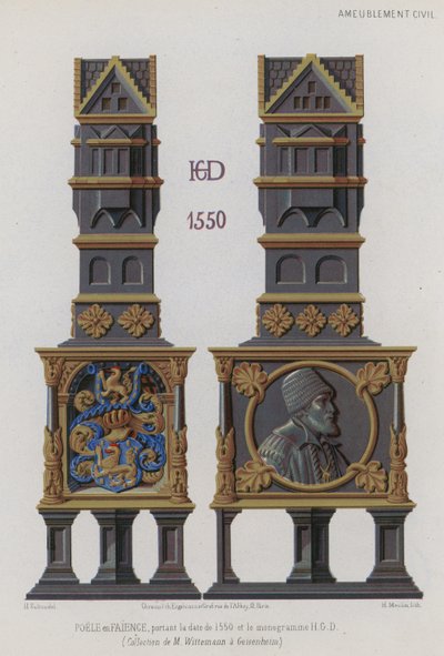 Kakelugn från 1550 av French School