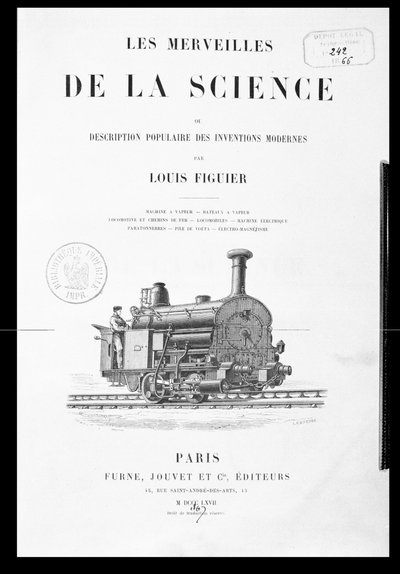 Titelsidan på Vetenskapens underverk av Louis Figuier (1819-94), utgiven av Furne och Jouvet, 1867 av French School