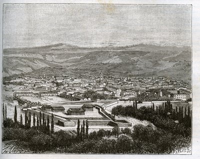 Tlemcen en agery på 1800-talet - gravyr i "La France illustrée: geography, history, statistical administration" av V.A. Malt-Brown. 1884 av French School