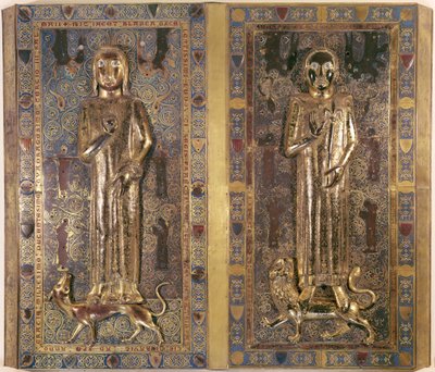 Grav av Jean (1234-50) och Blanche (1234-50) av Frankrike, barn till Ludvig IX (1214-70) och Marguerite av Provence (guld och emalj) av French School
