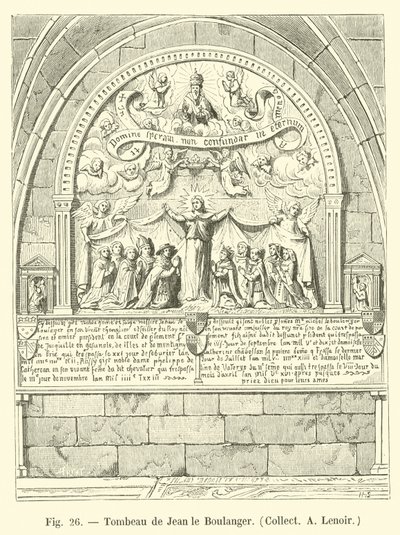 Tomb of Jean the Bager, Collect A Lenoir av French School