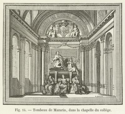 Mazarins grav, i collegekapellet av French School