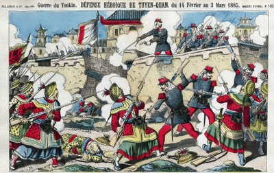 Tonkinkriget: försvaret av Tuyen Quan (Tuyen-Quan), Vietnam från 14 februari till 3 mars av French School