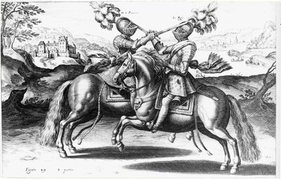 Turneringsscen mellan Henri IV (1553-1610) och Antoine de Pluvinel (1555-1620) av French School