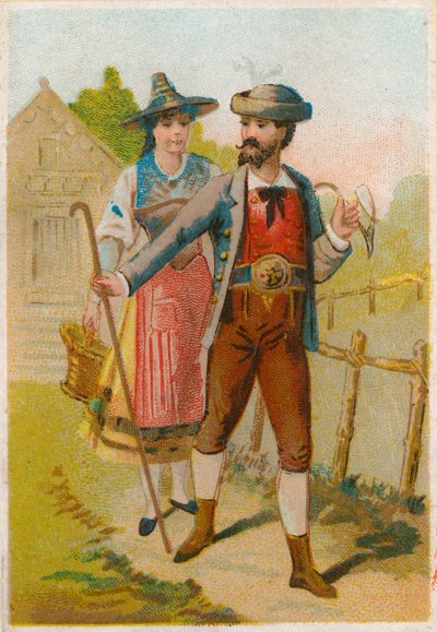 Traditionell kostym av French School