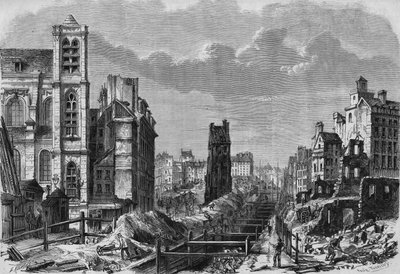 Förvandlingar av Paris under andra imperiet, Haussmanniska Paris: arbete på berget Saint Genevieve (Sainte-Genevieve) av French School