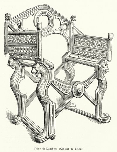Throne of Dagobert (gravyr) av French School