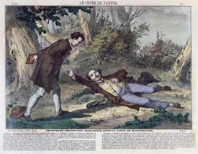 Troppmann förgiftar Jean Kinck i skogen i Wattwiller, 1869 av French School