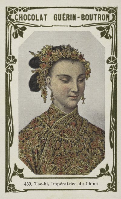 Tse-hi, Imperatrice de Chine (färgat foto) av French School