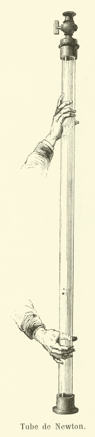 Tube of Isaac Newton (gravyr) av French School
