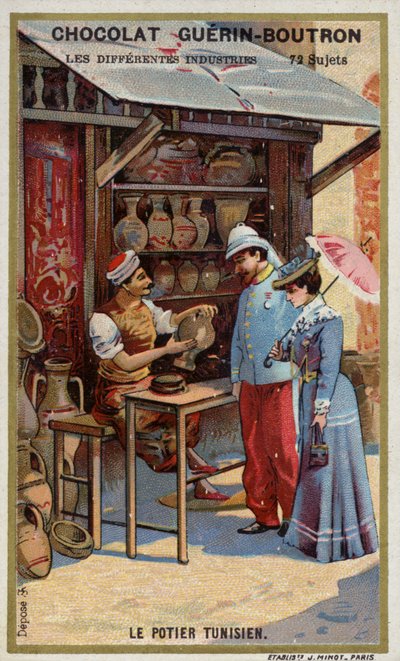 Tunisisk krukmakare (chromolitho) av French School