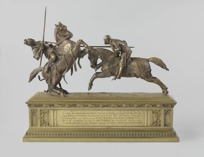 Två kämpande riddare, känd som "Mort de Monseigneur le Duc de Clarence" av French School