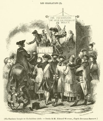 En fransk charlatan på 1700-talet (gravyr) av French School