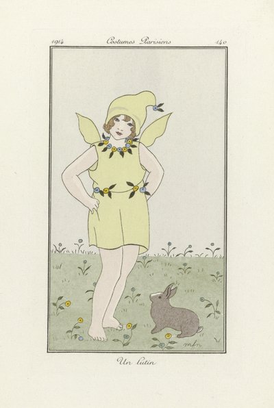 Un Lutin, ur Costumes Parisien, utg. 1914 (färglitografi) av French School